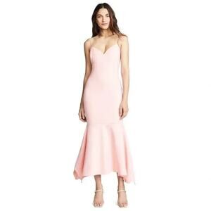 Likely NWOT Christiana Flounce Hem Slip Gown Dress Pink Size 6